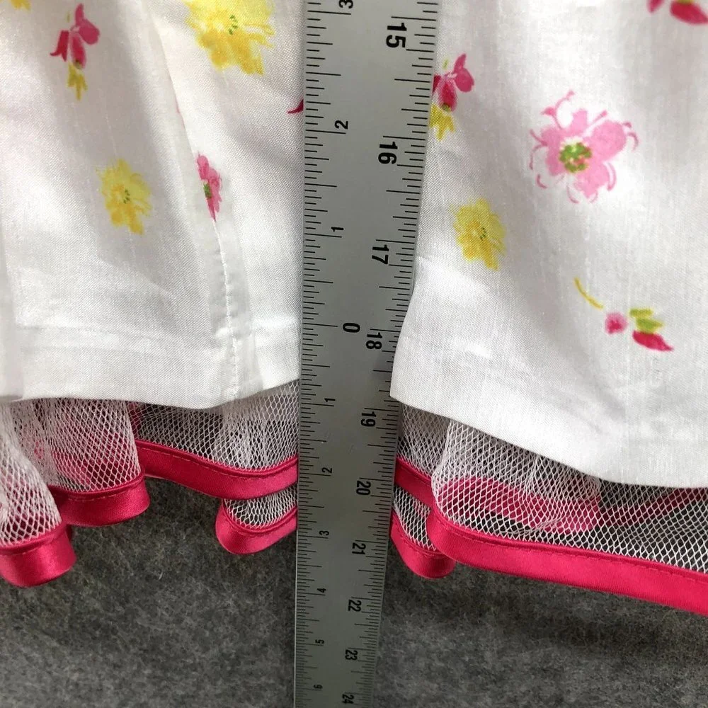 Ashley Anne Sleeveless Dress Girls‎ 2T Floral Pink Lace White Summer Formal